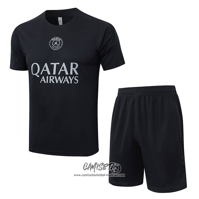 Chandal del Paris Saint-Germain Jordan 2025-2026 Manga Corta Negro - Pantalon Corto